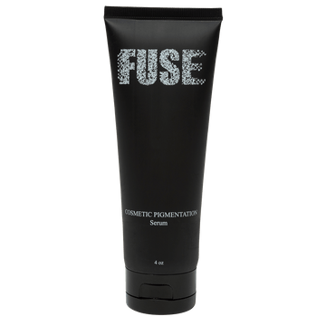 Fuse Cosmetic Pigmentation Serum 4oz for scalp micropigmentation aftercare and anti-shine maintenance.